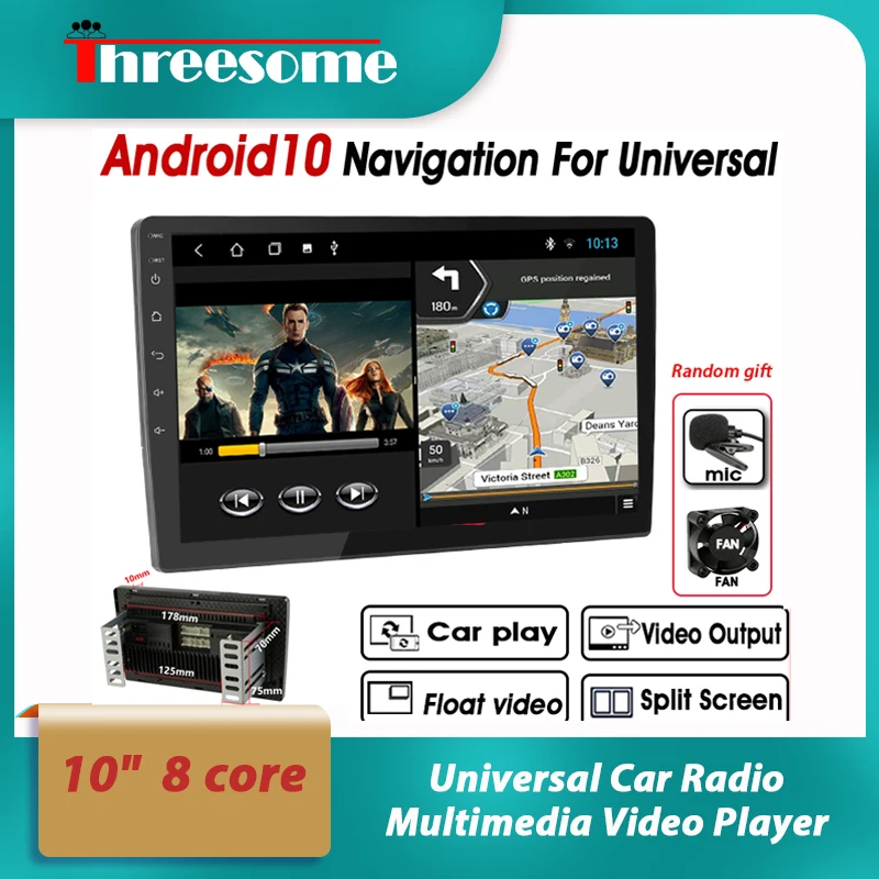 10" Android 10 8 core 4G Universal Car Radio Multimedia Video Player DSP GPS Navigation For Nissan Hyundai Kia Toyota Honda
10" Android 10 8 core 4G Universal Car Radio Multimedia Video Player DSP GPS Navigation For Nissan Hyundai Kia Toyota Honda