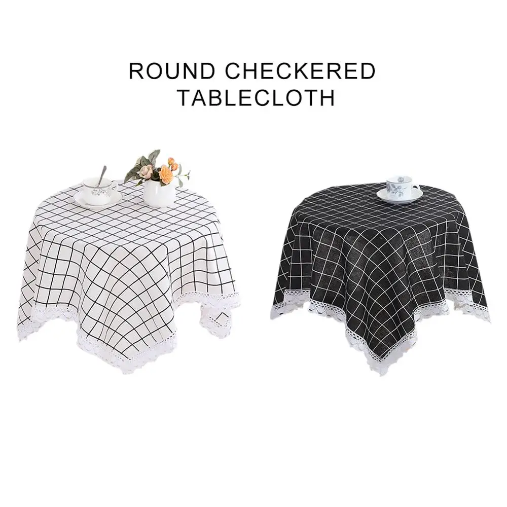 Plaid Decorative Cotton Linen Tablecloth Decorative Thick Round Table Cloth Kitchen Wedding Dining Table Cover Tea Table Cover
Plaid Decorative Cotton Linen Tablecloth Decorative Thick Round Table Cloth Kitchen Wedding Dining Table Cover Tea Table Cover
