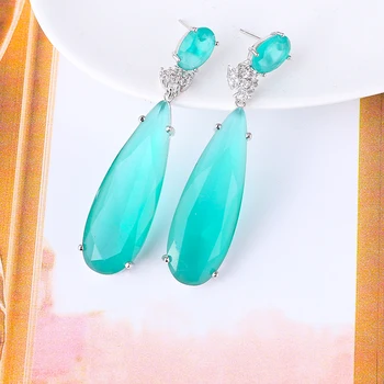 VERY GIRL Shinning Big Blue Water Drop Earrings Luxury Tourmaline Cubic Zirconia Earrings for Women Wedding Engagement Jewelry
VERY GIRL Shinning Big Blue Water Drop Earrings Luxury Tourmaline Cubic Zirconia Earrings for Women Wedding Engagement Jewelry