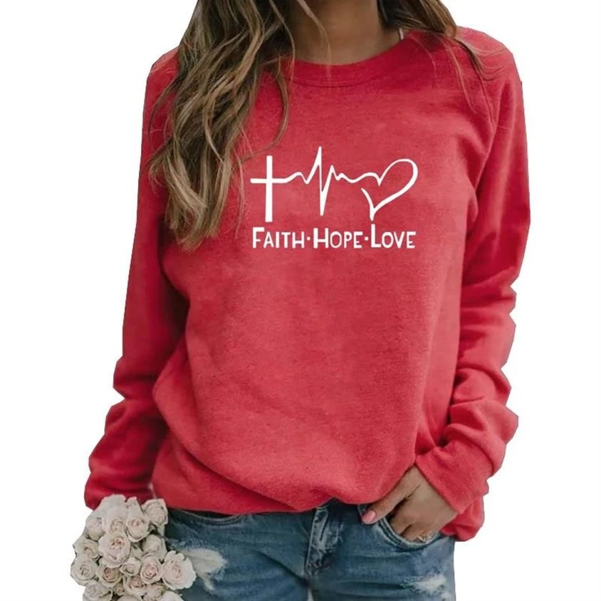 Hoodies For Women Faith Hope Love Letters Print Long Sleeve Round Neck Hoodies Women Kawaii Tops Pattern Loose Plus Size 5XL
Hoodies For Women Faith Hope Love Letters Print Long Sleeve Round Neck Hoodies Women Kawaii Tops Pattern Loose Plus Size 5XL