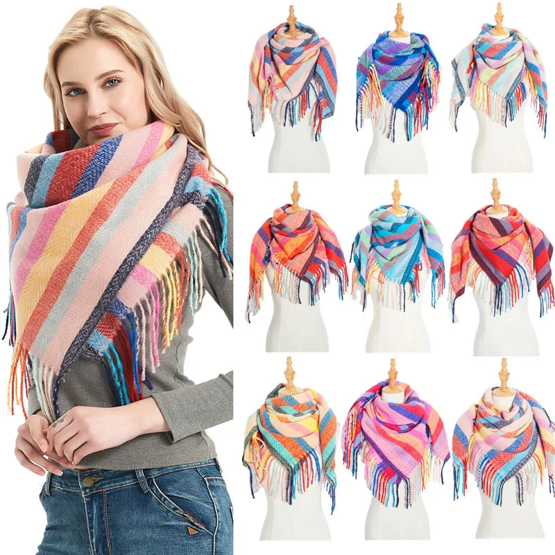 Designer Women Polyester Winter Scarf Knit Pashmina Bandana Plaid Female Warm Triangle Scarves Blanket Shawls and Wraps Bufanda
Designer Women Polyester Winter Scarf Knit Pashmina Bandana Plaid Female Warm Triangle Scarves Blanket Shawls and Wraps Bufanda