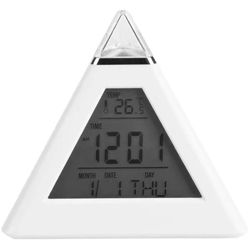 Digital Alarm Clock Small LCD Pyramid Alarm Clock 7 Color Changing Desktop Table Clock Thermometer with Snooze Function
Digital Alarm Clock Small LCD Pyramid Alarm Clock 7 Color Changing Desktop Table Clock Thermometer with Snooze Function