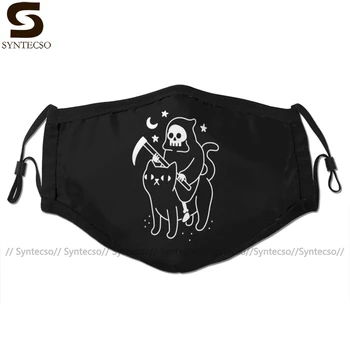 Skull Cat Mouth Face Mask Death Rides A Black Cat Facial Mask Funny Fashion with 2 Filters for Adult
Skull Cat Mouth Face Mask Death Rides A Black Cat Facial Mask Funny Fashion with 2 Filters for Adult