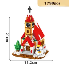 Christmas Mini Building Blocks Christmas Cathedral 3D Model Building Brick DIY Miniature Diamond Assembly Toy Children's Gift
Christmas Mini Building Blocks Christmas Cathedral 3D Model Building Brick DIY Miniature Diamond Assembly Toy Children's Gift