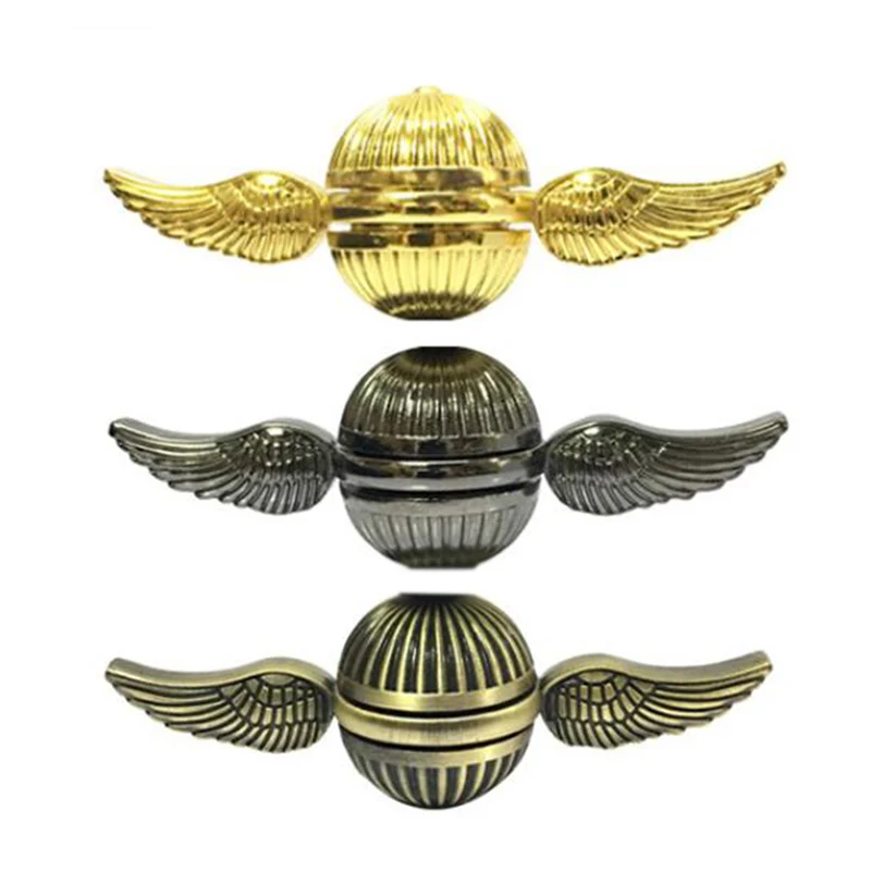 

Retro Metal Golden Angel Wing Cupid Color Snitch Fidget Hand Spinner For Autism ADHD Children Adult Relieve Stress Finger Toys