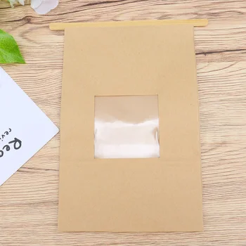 50pcs Brown Kraft Paper Bag Open Window Self-sealing Bag Free-standing Bag Airtight Bag Wire Back Seal Popcorn Bag for Dry Fruit
50pcs Brown Kraft Paper Bag Open Window Self-sealing Bag Free-standing Bag Airtight Bag Wire Back Seal Popcorn Bag for Dry Fruit