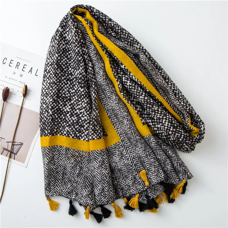 Waliicorners Women Wrap Pashmina Stole Bufanda Muslim Hijab Snood 180*90Cm Aztec Tassel Viscose Shawl Scarf 14 H83b7aa73be5642128f6073e81c8a5f9eo