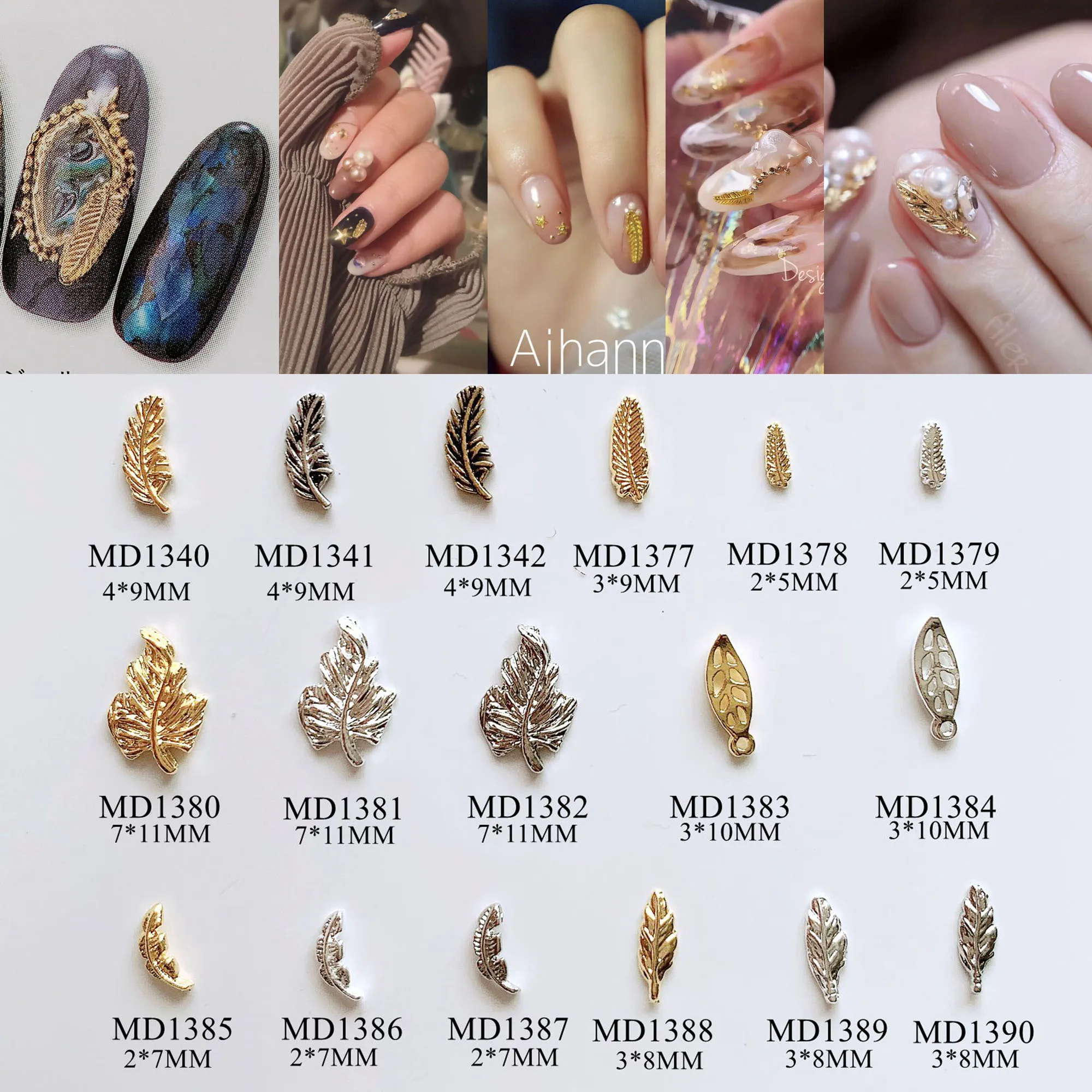 50pcs/bag Nail Art Metal 3D Charms Different Leaf Feather Nail Art Decoration
50pcs/bag Nail Art Metal 3D Charms Different Leaf Feather Nail Art Decoration