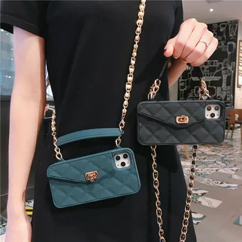 Luxury Wallet Phone Case For iPhone 11 Pro XS MAX XR X 7 8 6 6S Plus Soft Silicone Purse cover Handbag Card Slot With Long Chain
Luxury Wallet Phone Case For iPhone 11 Pro XS MAX XR X 7 8 6 6S Plus Soft Silicone Purse cover Handbag Card Slot With Long Chain