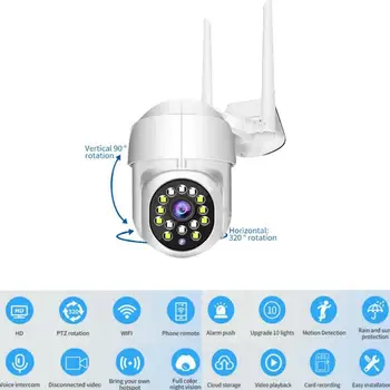 1080P 2MP WIFI IP Mini Camera Camcorders Outdoor Wireless Camera CCTV HD PTZ Smart Home Security IR Cam US EU UK AU Plug 
1080P 2MP WIFI IP Mini Camera Camcorders Outdoor Wireless Camera CCTV HD PTZ Smart Home Security IR Cam US EU UK AU Plug