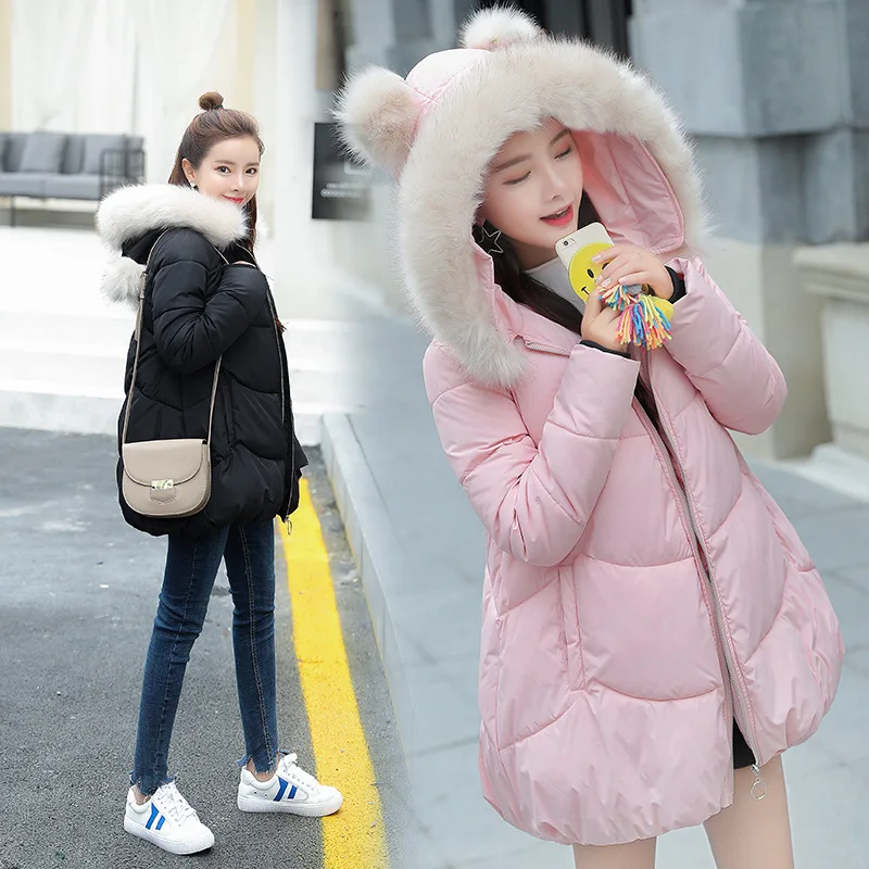 2019 Autumn & Winter New Style down Jacket Cotton-padded Clothes Women's Korean-Style Mid-length Cotton-padded Clothes with Fur
2019 Autumn & Winter New Style down Jacket Cotton-padded Clothes Women's Korean-Style Mid-length Cotton-padded Clothes with Fur