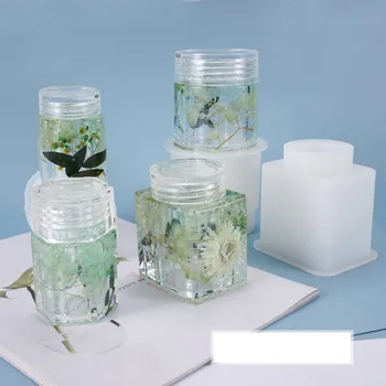 DIY Crystal Epoxy Resin Silicone Mold Vase Storage Bottle With Lid Silicone Mold Table Ornament For Garden Home Decorative 
DIY Crystal Epoxy Resin Silicone Mold Vase Storage Bottle With Lid Silicone Mold Table Ornament For Garden Home Decorative