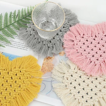 Multi-functional Love Heart Macrame Cup Pad Practical Durable Classic Cotton Rope Braid Mug Coaster Mat for Kitchen Bar
Multi-functional Love Heart Macrame Cup Pad Practical Durable Classic Cotton Rope Braid Mug Coaster Mat for Kitchen Bar