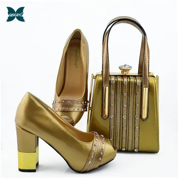 New Arrival Summer gold Color Sandals Shoes And Bags Set Fashion Nigerian Women High Heels Shoes And Bag Set For Party
New Arrival Summer gold Color Sandals Shoes And Bags Set Fashion Nigerian Women High Heels Shoes And Bag Set For Party