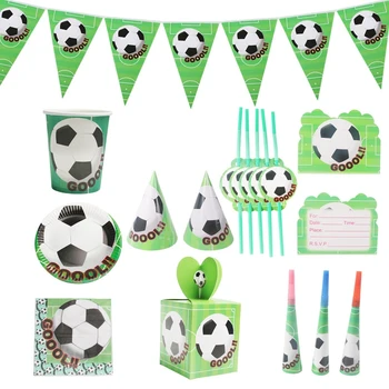61Pcs/Lot Football Theme Birthday Party Tableware Set Napkin Cups Tablecloth Flag Straw Kids Favor Boys Party Decoration
61Pcs/Lot Football Theme Birthday Party Tableware Set Napkin Cups Tablecloth Flag Straw Kids Favor Boys Party Decoration