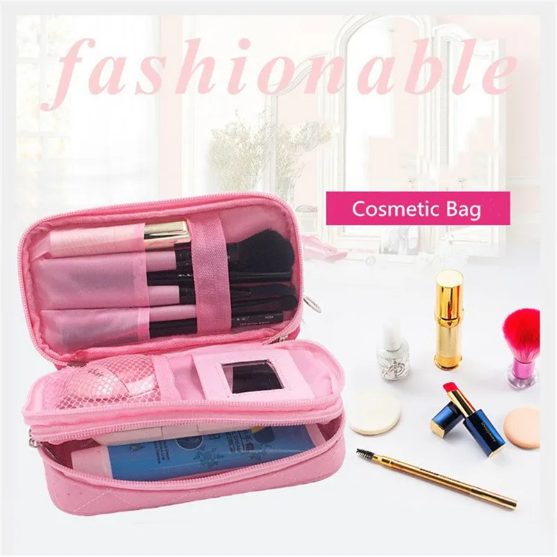 Fashion Mini Portable Cosmetic Bag Zipper Organizer Women Travel Toiletry Bag Makeup Bag Black Pink Red Color
Fashion Mini Portable Cosmetic Bag Zipper Organizer Women Travel Toiletry Bag Makeup Bag Black Pink Red Color