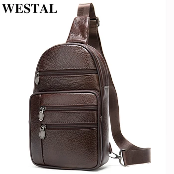 WESTAL Men Chest Bags Male Sling Bag Men's Shoulder Bag Genuine Leather Messenger Crossbody Bags for Men Vintage Chest Pack 7032
WESTAL Men Chest Bags Male Sling Bag Men's Shoulder Bag Genuine Leather Messenger Crossbody Bags for Men Vintage Chest Pack 7032