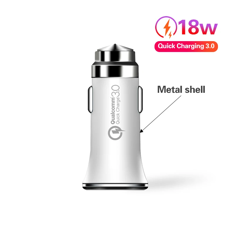 NAISU Car Charger Single USB Metal 18W Quick Charge 3.0 Fast Charging Mini USB Adapter For Iphone Huawei Tablet QC Charger 2020
NAISU Car Charger Single USB Metal 18W Quick Charge 3.0 Fast Charging Mini USB Adapter For Iphone Huawei Tablet QC Charger 2020