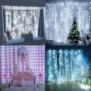 300LED Curtain Star Light String Copper Wire Xmas Wedding Home Garden Decor
300LED Curtain Star Light String Copper Wire Xmas Wedding Home Garden Decor