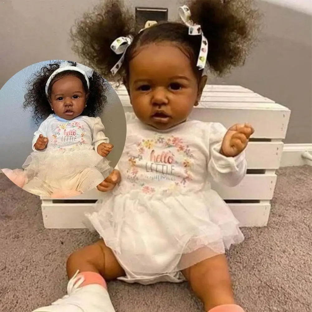 55cm Full Body Silicone Rebirth Baby Girl Black Newborn Realistic Black Toddler Curly Toys Princess Hair Vi R7S9
55cm Full Body Silicone Rebirth Baby Girl Black Newborn Realistic Black Toddler Curly Toys Princess Hair Vi R7S9