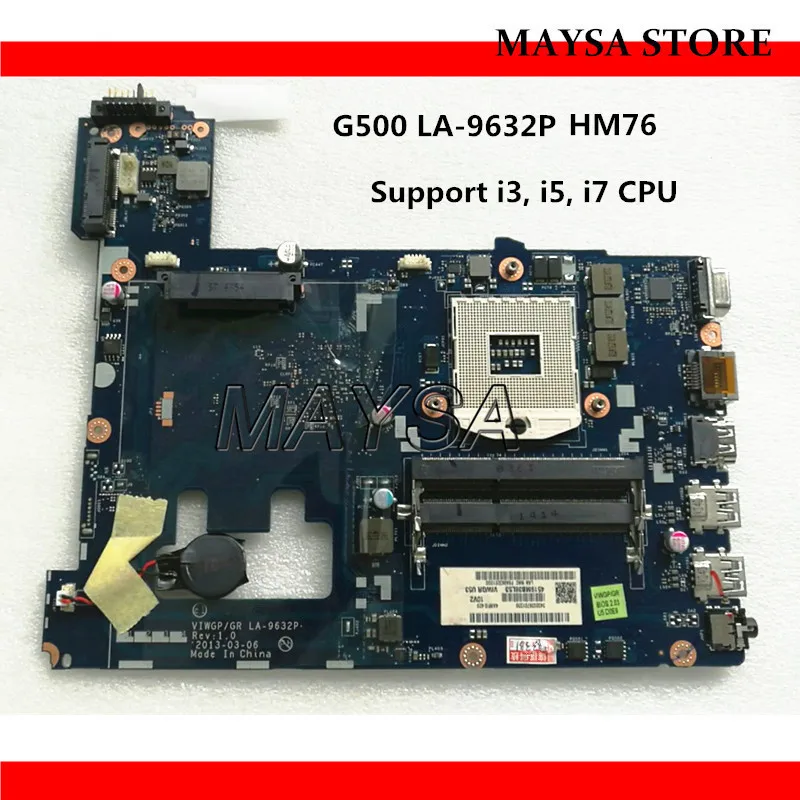 Высококачественная материнская плата для ноутбука Lenovo G500 VIWGP/GR LA-9632P HM76 чипсет