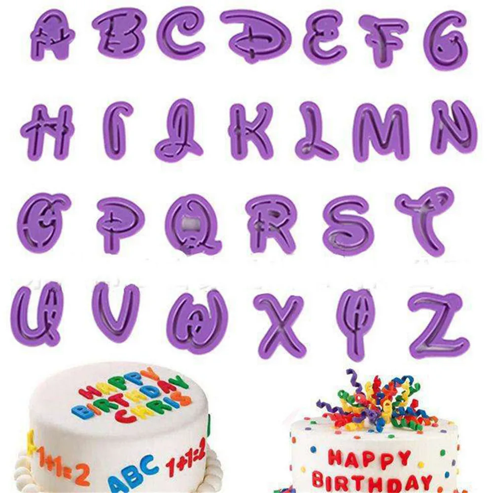 

26pcs English letters cake mould Alphabet Cookie Cutter Baking Cupcake Mold Fondant Mold Sugarcraft Cake Decorating Tools