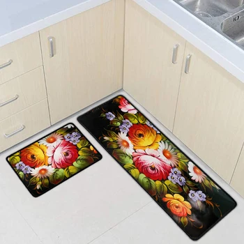 Kitchen Mat Set Of 2 Waterproof Oilproof Kitchen Rug Russian Style Flower Anti-fatigue Kitchen Carpet Non-slip Wear-resistant
Kitchen Mat Set Of 2 Waterproof Oilproof Kitchen Rug Russian Style Flower Anti-fatigue Kitchen Carpet Non-slip Wear-resistant