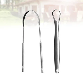 2Pc Tongue Scraper Stainless Steel Portable Reusable Tongue Cleaner Sweepers Brush for Kids Adults 
2Pc Tongue Scraper Stainless Steel Portable Reusable Tongue Cleaner Sweepers Brush for Kids Adults