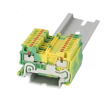 Din Rail Terminal Block PT 1.5-PE Spring Push In Ground Terminal Blocks 10pcs Wire Connector Strips Conductor
Din Rail Terminal Block PT 1.5-PE Spring Push In Ground Terminal Blocks 10pcs Wire Connector Strips Conductor