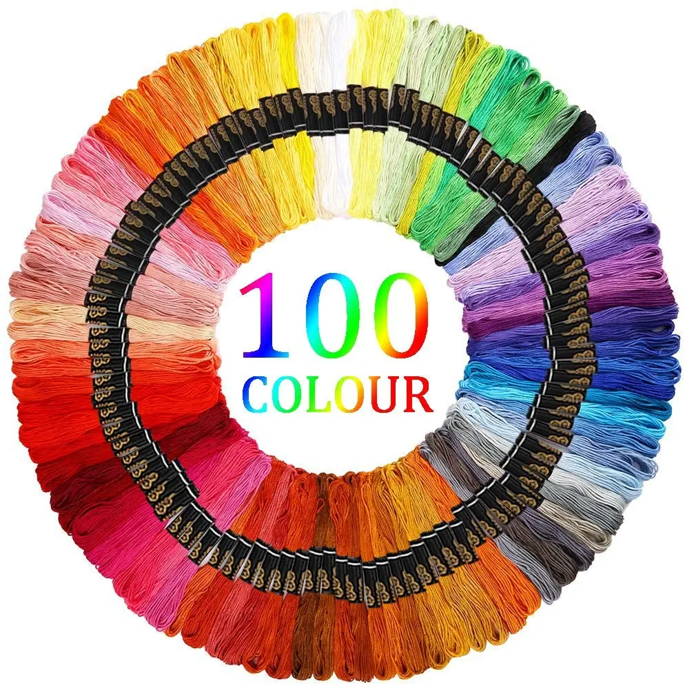 100Skeins Cross Stitch Thread 8.75Yard Embroidery Thread Bracelets Embroidery Floss DIY Handmade Knitting Sewing Accessories
100Skeins Cross Stitch Thread 8.75Yard Embroidery Thread Bracelets Embroidery Floss DIY Handmade Knitting Sewing Accessories