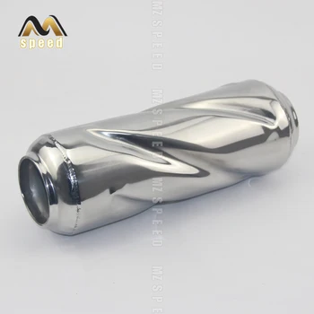 car Accessories Mid section exhaust pipe muffler 304 stainless steel solid core inner and outer swirl tornado mid drum silencer 
car Accessories Mid section exhaust pipe muffler 304 stainless steel solid core inner and outer swirl tornado mid drum silencer
