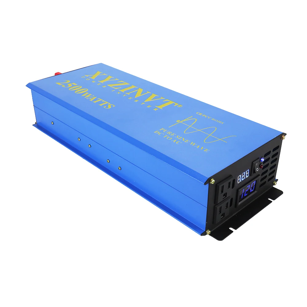 Car Power Inverter 2500W 24V to 220V Pure Sine Wave Solar Inverter Converter 12V/36V/48V DC to 110V/120V/230V/240V AC
Car Power Inverter 2500W 24V to 220V Pure Sine Wave Solar Inverter Converter 12V/36V/48V DC to 110V/120V/230V/240V AC
