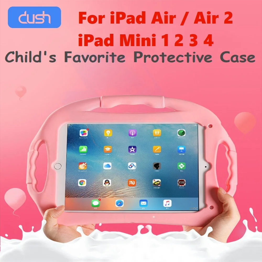 DUSH Cute IPad Case For iPad Air Air2 iPad Mini 1 2 3 4 New Tablet PC Case Smart Cover Kid Car Handle Stand Shockproof Silicone
DUSH Cute IPad Case For iPad Air Air2 iPad Mini 1 2 3 4 New Tablet PC Case Smart Cover Kid Car Handle Stand Shockproof Silicone