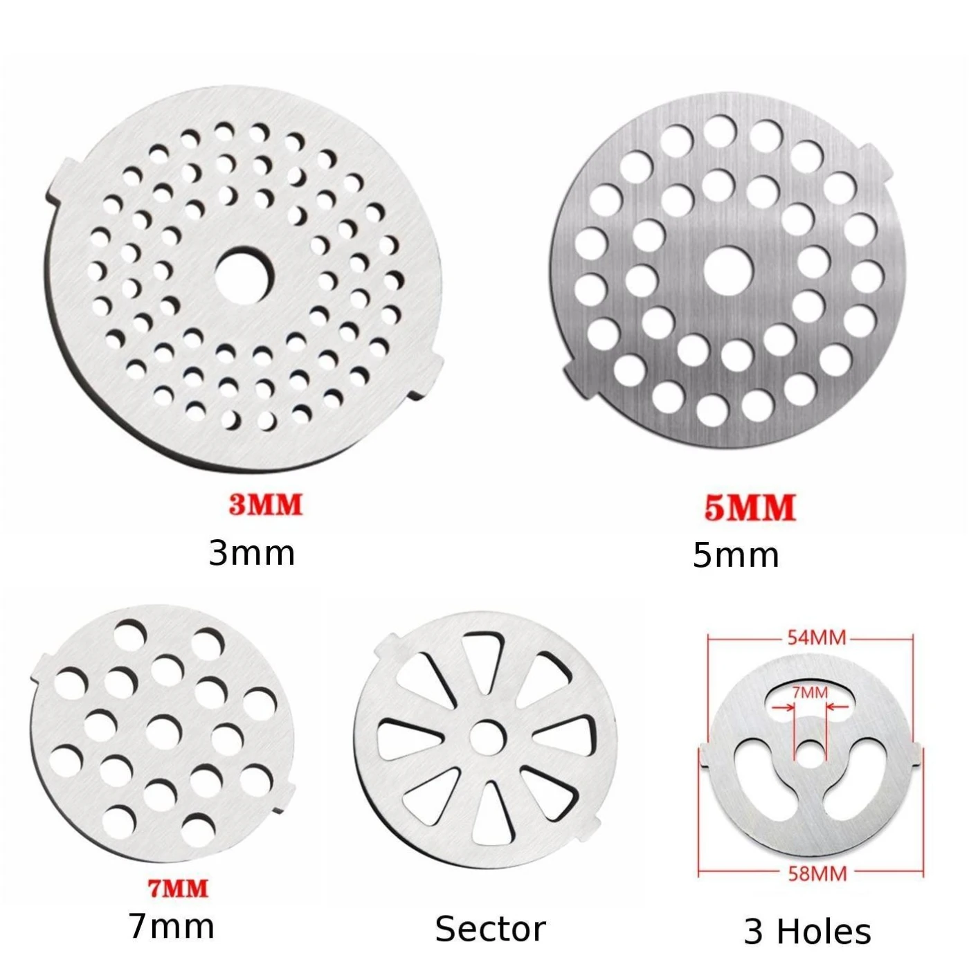 1pc Meat Grinder Plate Net Cut Meat Grinder Parts Elements Replace Stainless Steel Meat Hole Plate 5 pattern to choose
1pc Meat Grinder Plate Net Cut Meat Grinder Parts Elements Replace Stainless Steel Meat Hole Plate 5 pattern to choose