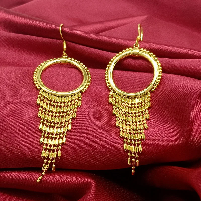 Irregular Exaggerated Tassel Big Earrings Yellow Gold Filled Womens Dangle Earrings Gift
Irregular Exaggerated Tassel Big Earrings Yellow Gold Filled Womens Dangle Earrings Gift