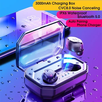 bluetooth 5.0 TWS True Wireless Earphone 3000mAh Touch Control CVC8.0 Noise Canceling Earphones IPX6 Waterproof Sport Headsets
bluetooth 5.0 TWS True Wireless Earphone 3000mAh Touch Control CVC8.0 Noise Canceling Earphones IPX6 Waterproof Sport Headsets