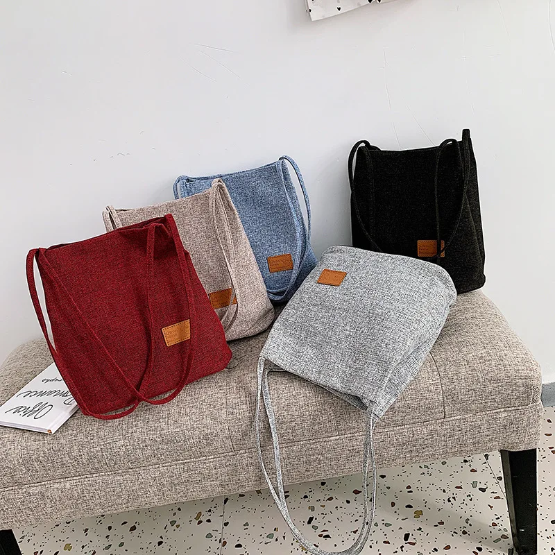 2019 Summer New Style Handbag Korean-style Simple Large Capacity Solid Color Flax Bucket Bag Shoulder Bag Over-the-shoulder Bag
2019 Summer New Style Handbag Korean-style Simple Large Capacity Solid Color Flax Bucket Bag Shoulder Bag Over-the-shoulder Bag