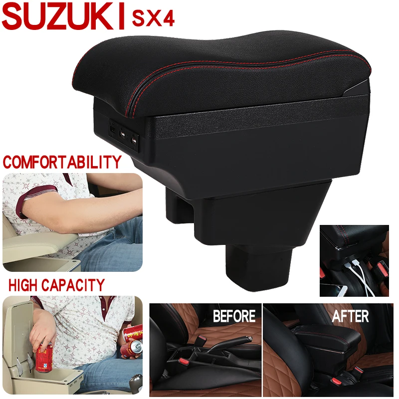 For Suzuki Sx4 Armrest Box Sx4 Universal PU leather Car Central Armrest Storage Box cup holder ashtray modification accessories
For Suzuki Sx4 Armrest Box Sx4 Universal PU leather Car Central Armrest Storage Box cup holder ashtray modification accessories