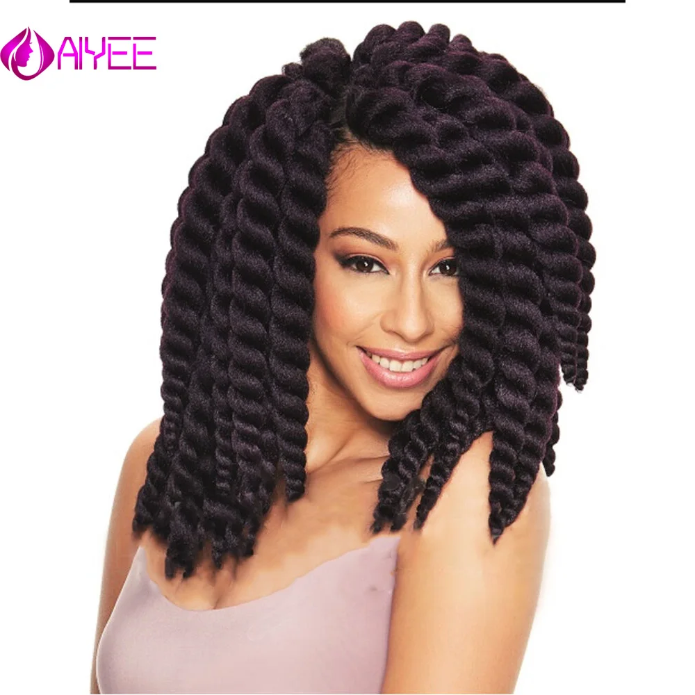 

AIYEE Afro Synthetic Jamaican Bounce Crochet Hair Braid Fake Ombre Jumpy Wand Curl Braiding Hair Extensions