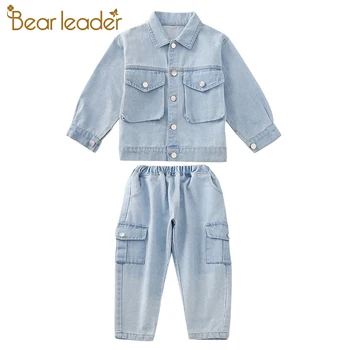 Bear Leader Jeans Denim Clothing Sets for Girls 2020 Autumn Fashion 2PCS Simple Jacket + Long Pants Girls Casual Suits 4-13 Y 
Bear Leader Jeans Denim Clothing Sets for Girls 2020 Autumn Fashion 2PCS Simple Jacket + Long Pants Girls Casual Suits 4-13 Y