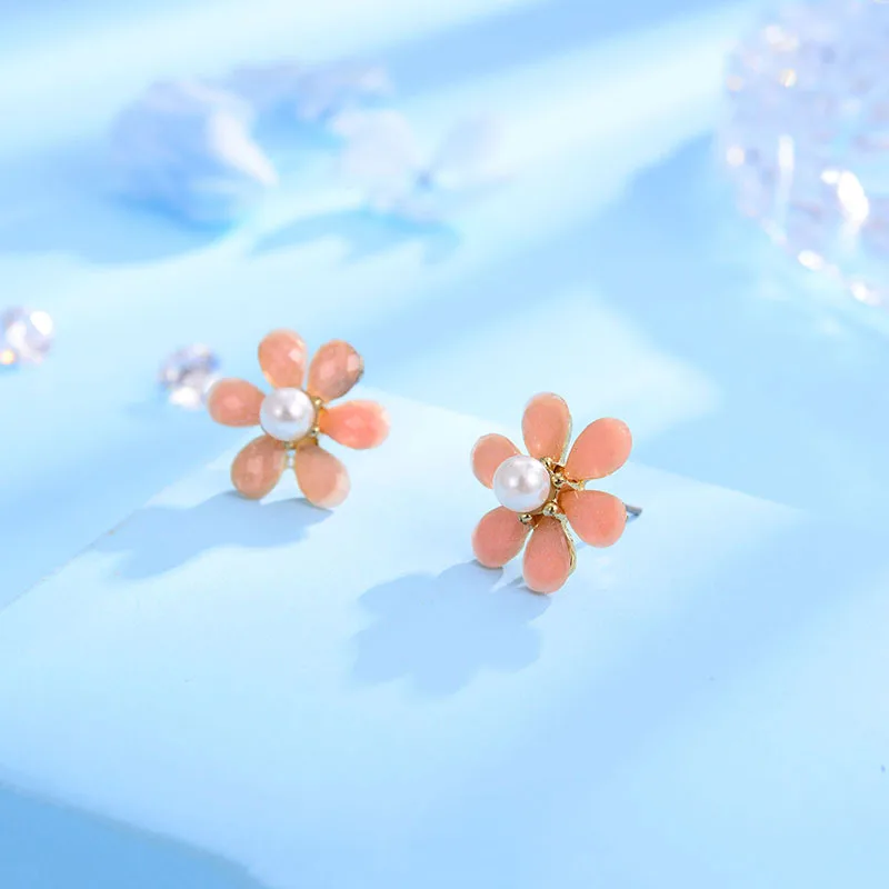 Shineland-Trendy-Cute-Pink-Flower-Earrings-For-Women-Girls-Jewelry-Female-Simulated-Pearl-Stud-Earrings-Gifts (1)