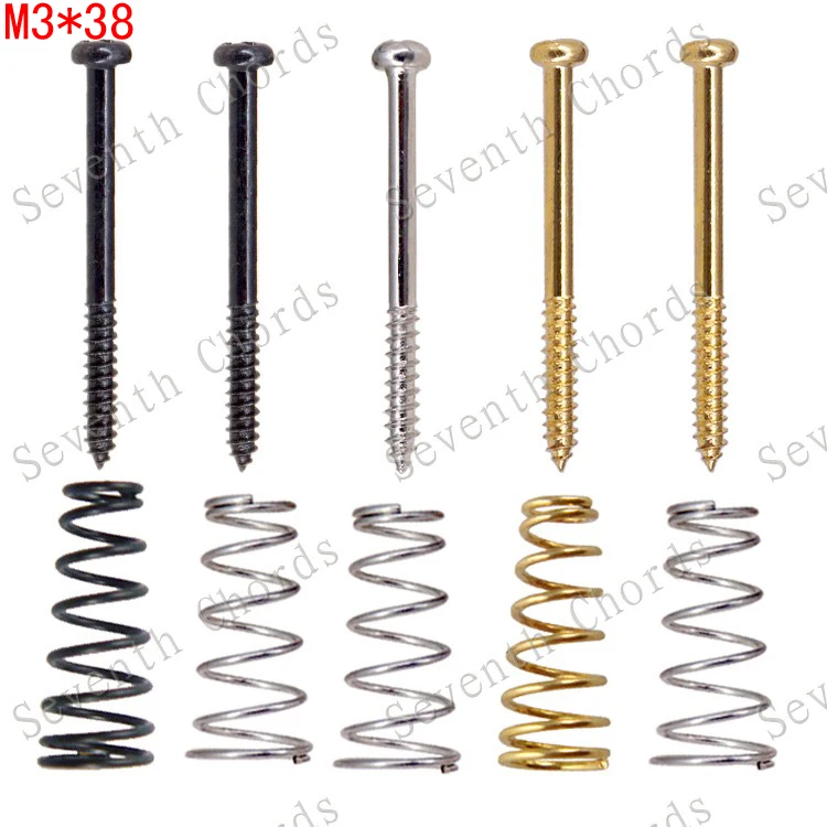 8 Pcs Electric Bass Guitar Pickup Mounted Adjust Height Screws and Conical Springs M3*38mm - Silver & Black & Gold for choose
8 Pcs Electric Bass Guitar Pickup Mounted Adjust Height Screws and Conical Springs M3*38mm - Silver & Black & Gold for choose