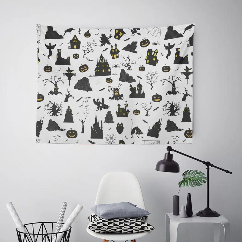 Halloween Decoration Tapestry Vampire Ghost Mummy Decorative Blanket Intensive Mode Cat Bat Coffin Skull Pumpkin Wall Hanging
Halloween Decoration Tapestry Vampire Ghost Mummy Decorative Blanket Intensive Mode Cat Bat Coffin Skull Pumpkin Wall Hanging