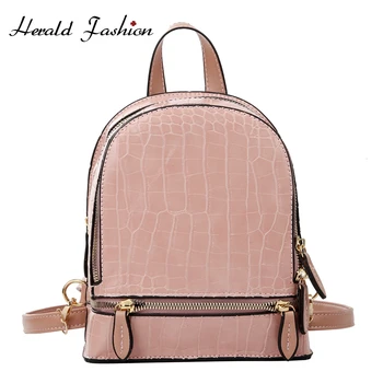 Herald Fashion Small Backpack Women Stone Pattern Leather Backpacks For Teenage Girls Vintage Back Pack Ladies Casual Bags Brand 
Herald Fashion Small Backpack Women Stone Pattern Leather Backpacks For Teenage Girls Vintage Back Pack Ladies Casual Bags Brand