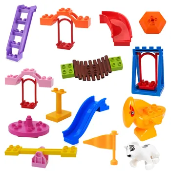 Big Size DIY Building Blocks Swing Seesaw Dinosaurs Figures Animals Duploinglys Bricks Accessories Educational toys for children
Big Size DIY Building Blocks Swing Seesaw Dinosaurs Figures Animals Duploinglys Bricks Accessories Educational toys for children