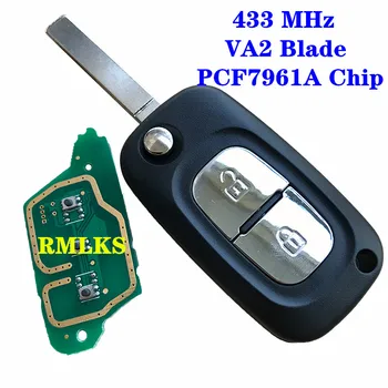 2 Buttons 433MHz PCF7961A ID46 Chip Flip Remote Key For Renault Clio III Clio 3 Kangoo Master Modus Twingo 2006-2016 7701210033
2 Buttons 433MHz PCF7961A ID46 Chip Flip Remote Key For Renault Clio III Clio 3 Kangoo Master Modus Twingo 2006-2016 7701210033