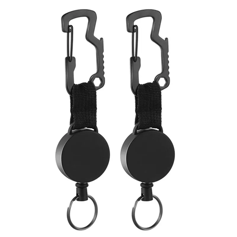 2 Pack Retractable Key Chain Badge Holder with Clip Reel Heavy Duty Mechanism Stainless Steel Cord for Key Rings ID Name card 
2 Pack Retractable Key Chain Badge Holder with Clip Reel Heavy Duty Mechanism Stainless Steel Cord for Key Rings ID Name card