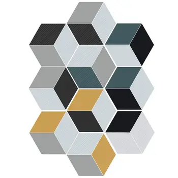 10 pcs/set Three-color Three-dimensional Hexagonal Tile Stickers Bathroom Kitchen Non-slip DIY Mosaic Wall Stickers
10 pcs/set Three-color Three-dimensional Hexagonal Tile Stickers Bathroom Kitchen Non-slip DIY Mosaic Wall Stickers