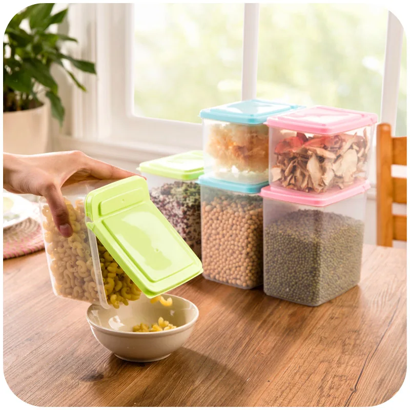 New Food snack Storage Box organizer Sealed Crisper Grains Tank cans container with a lid for food kitchen accessories
New Food snack Storage Box organizer Sealed Crisper Grains Tank cans container with a lid for food kitchen accessories