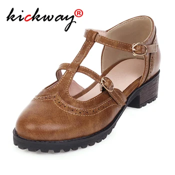 Women Summer PU Leather Pump Shoes Female Thick Bottom T Strap Buckle Shallow Platform Ladies Fashion Casual Woman Shoes Size 43 
Women Summer PU Leather Pump Shoes Female Thick Bottom T Strap Buckle Shallow Platform Ladies Fashion Casual Woman Shoes Size 43